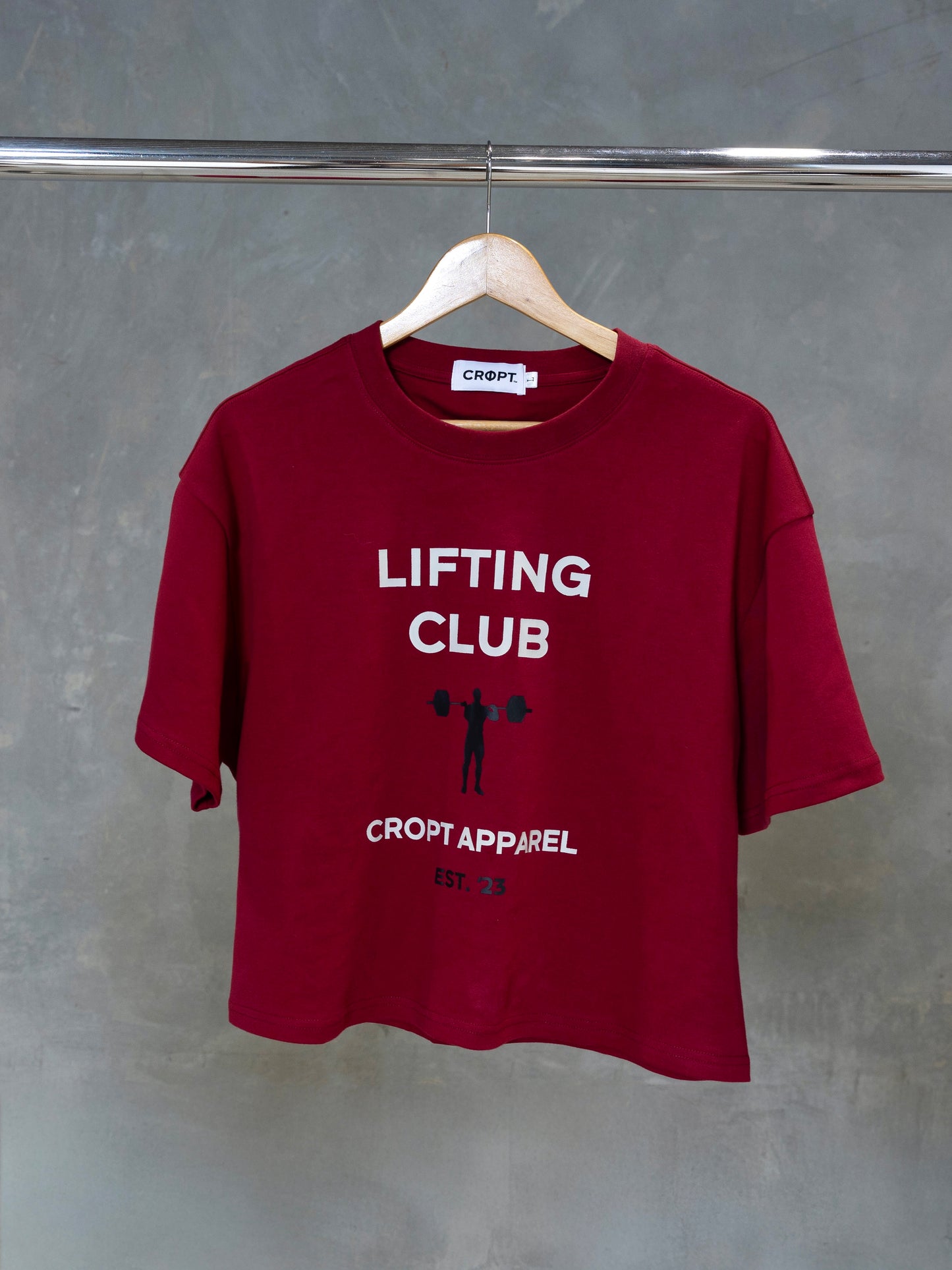 Lifting Club Tee Maroon